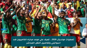 تصفيات مونديال 2026.. تعرف على موعد مباراة الكاميرون ضد إسواتيني وتفاصيل النقل المباشر